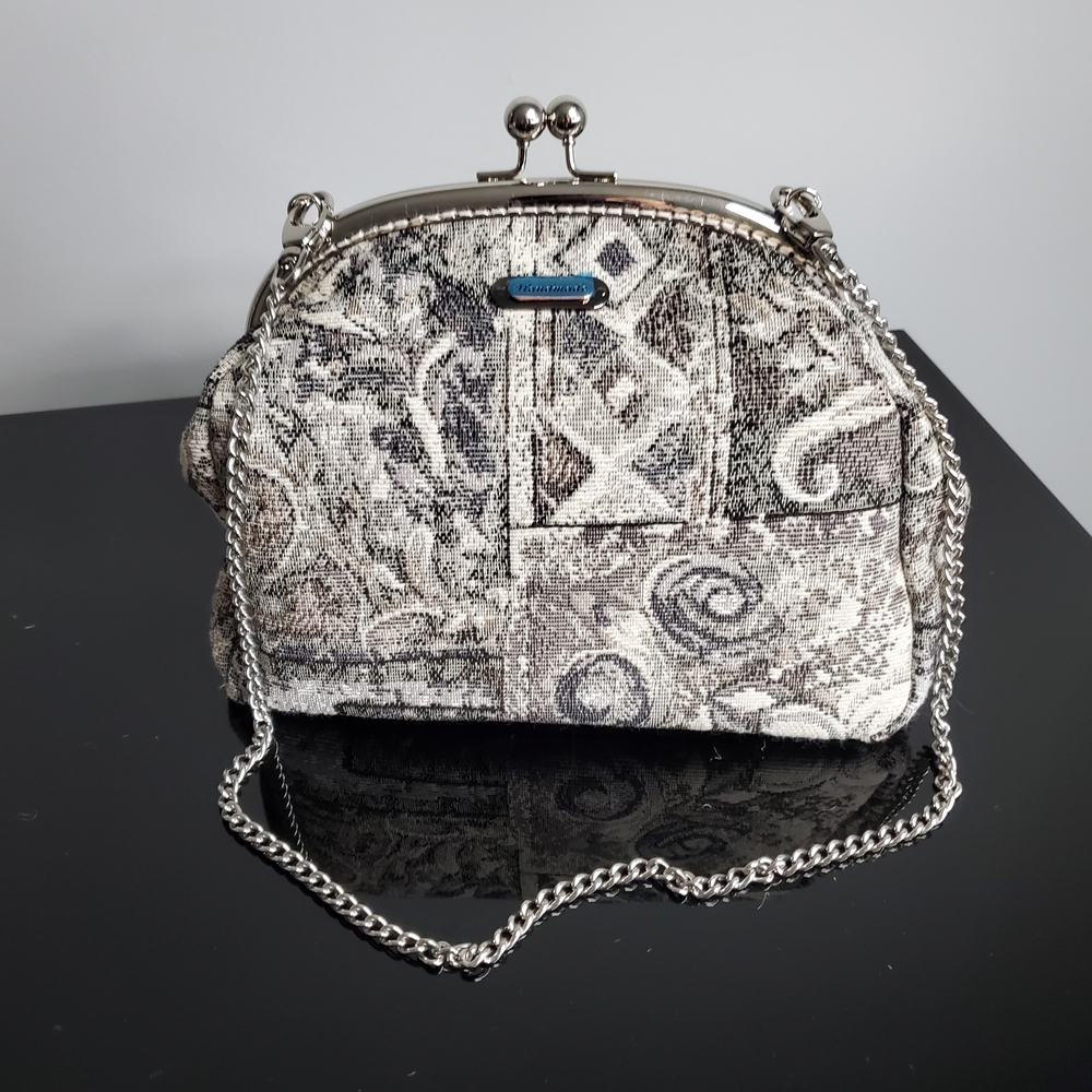 Chic Patterned Women's Clutch with Chain Strap